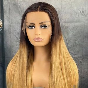 13x1 Lace Front 150% Long Straight Human Hair Wig 22’